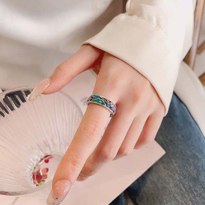 Buddha Stones 925 Sterling Silber Koi Fisch Lotus Glück Alles Gute Ring - image 7