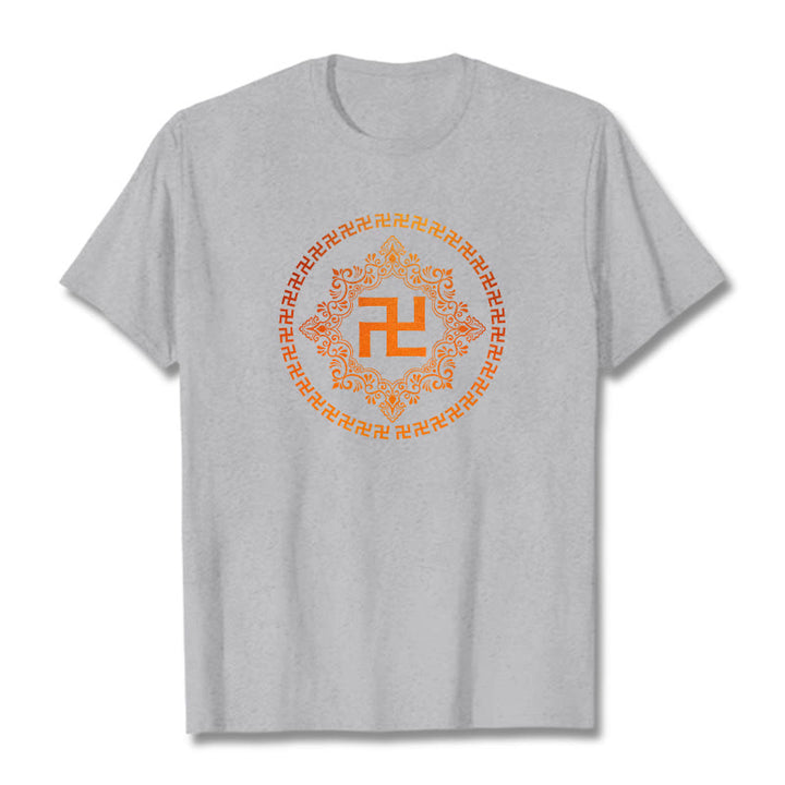 Buddha Stones Hakenkreuz T-Shirt - Hellgrau - 2XL - image 20