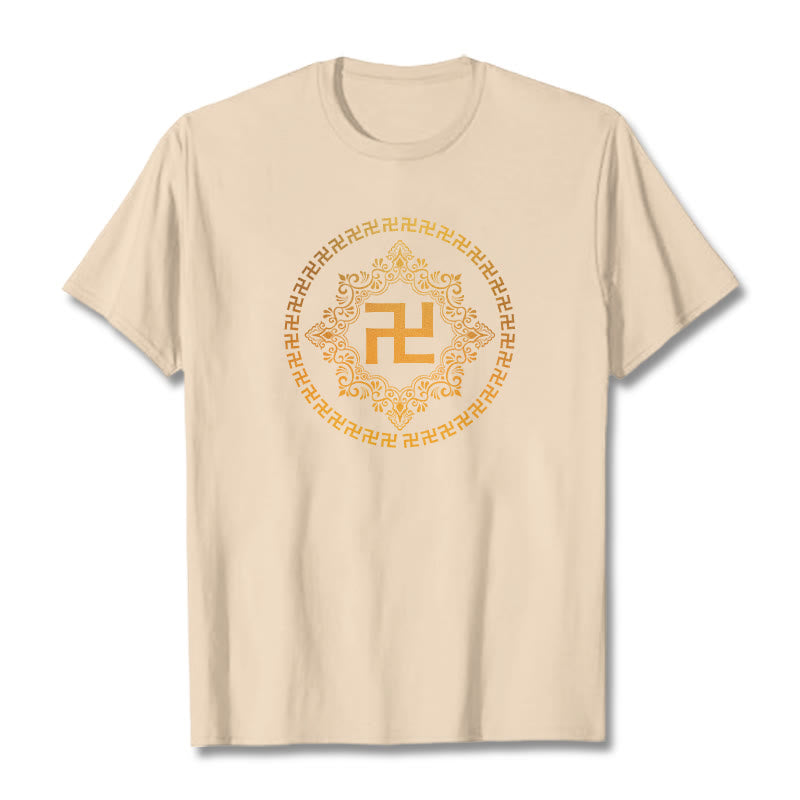 Buddha Stones Hakenkreuz T-Shirt - Bisque - 2XL - image 18