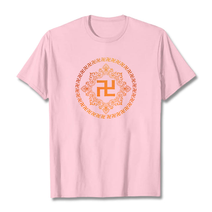 Buddha Stones Hakenkreuz T-Shirt - Hellrosa - 2XL - image 12