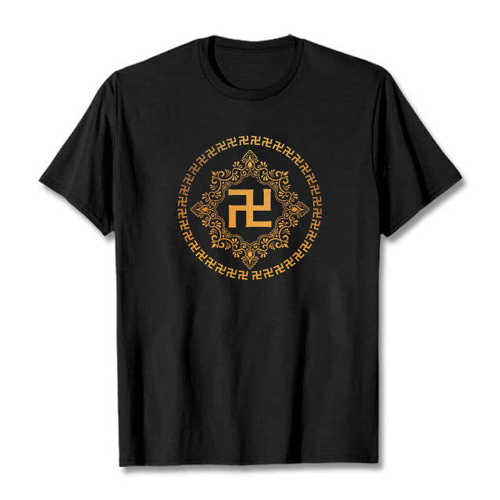 Buddha Stones Hakenkreuz T-Shirt - Schwarz - 2XL - image 7