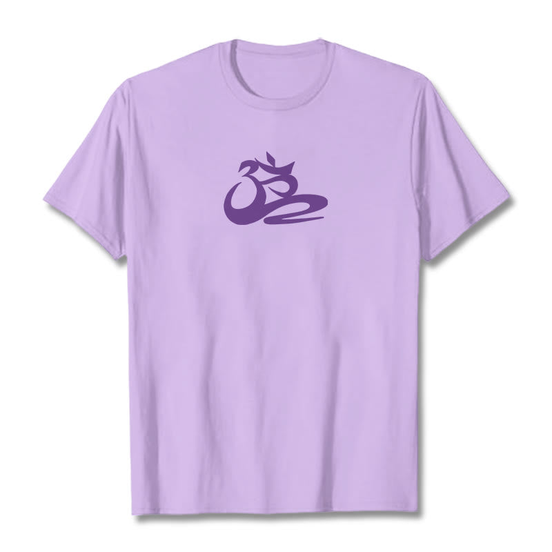 Buddha Stones OM T-Shirt - Pflaume - 2XL - image 1