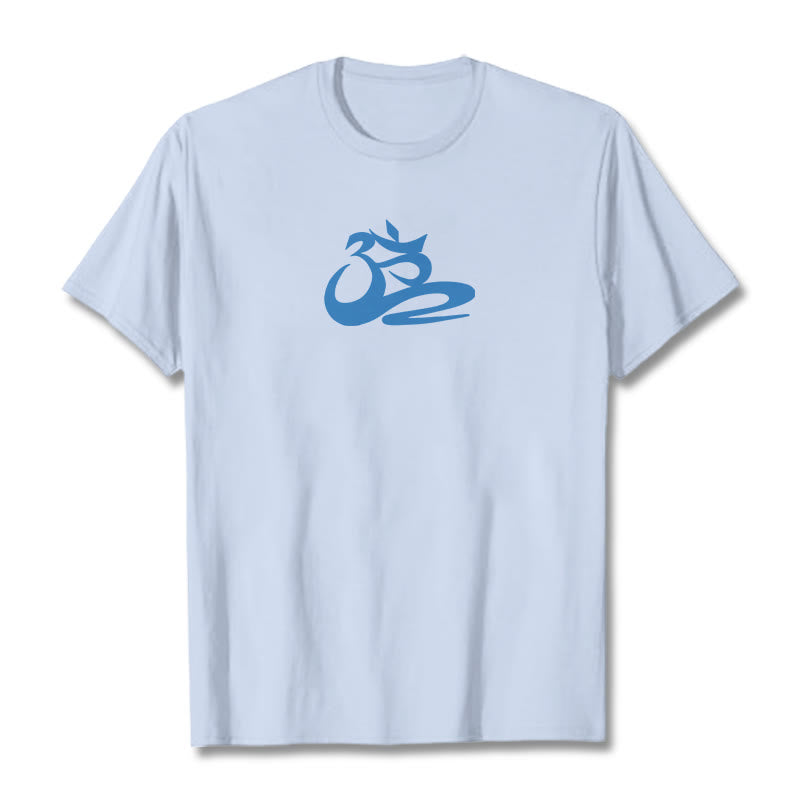 Buddha Stones OM T-Shirt - Helles Cyan - 2XL - image 13