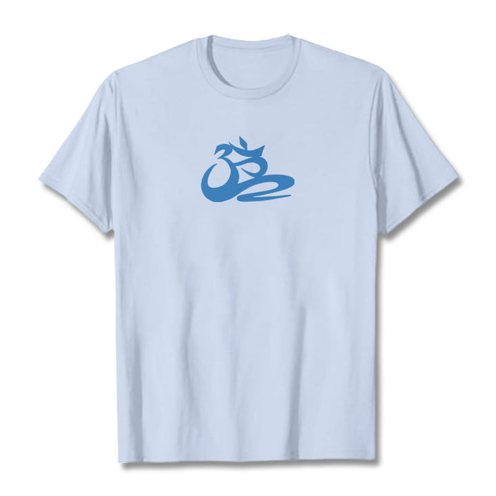 Buddha Stones OM T-Shirt - Helles Cyan - 2XL - image 13