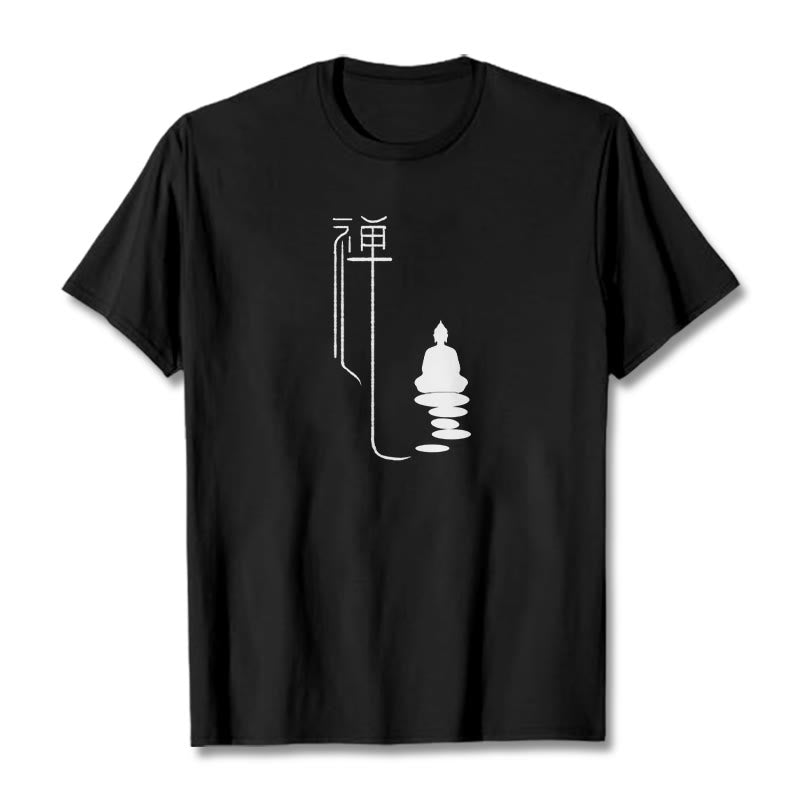 Buddha Stones Zen Buddha T-Shirt - Schwarz - 2XL - image 5