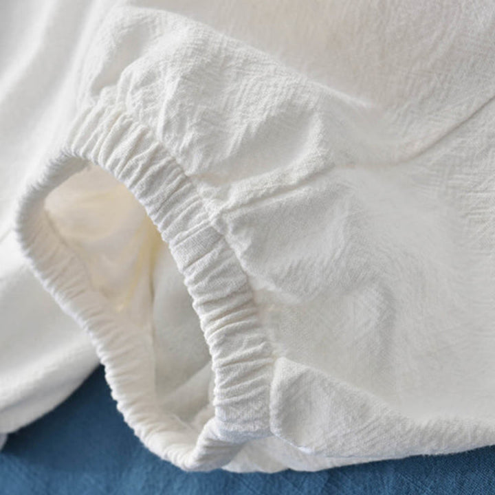 Buddha Stones – Einfarbige Hose aus Ramie-Leinen-Baumwolle mit Taschen - image 32