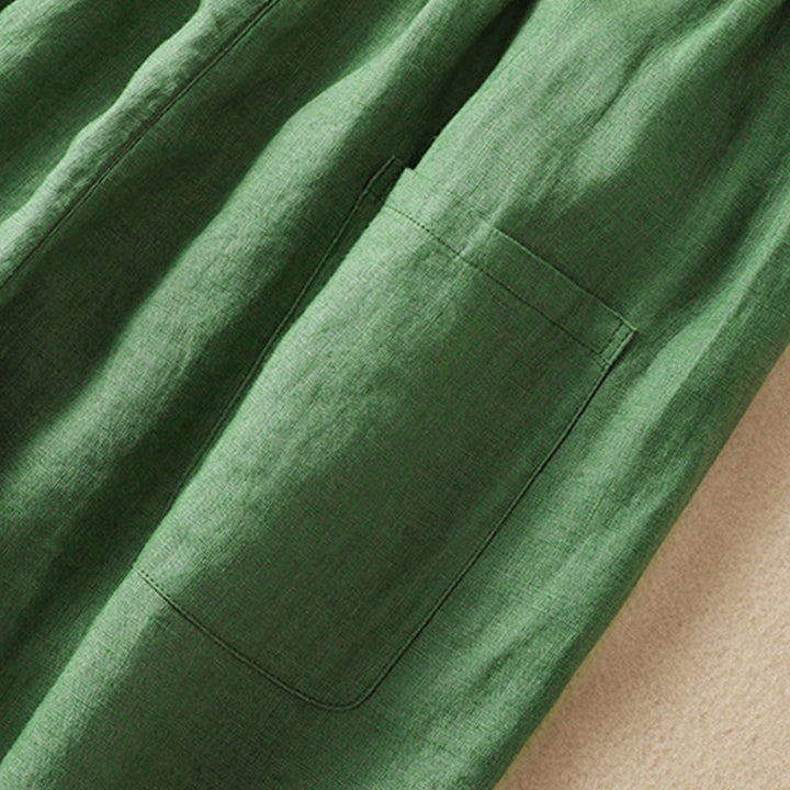 Buddha Stones Sommer-Haremshose aus Baumwolle für Damen mit Kordelzug und Taschen - image 15