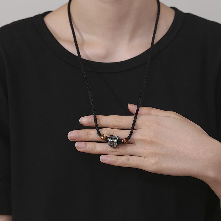 Buddha Stones Tibet Om Mani Padme Hum Hakenkreuz PiXiu Kupfer Weisheit Seil Halskette Anhänger - image 4