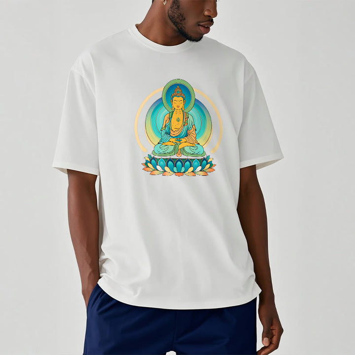 Buddha Stones Lotus Buddha T-Shirt - image 4