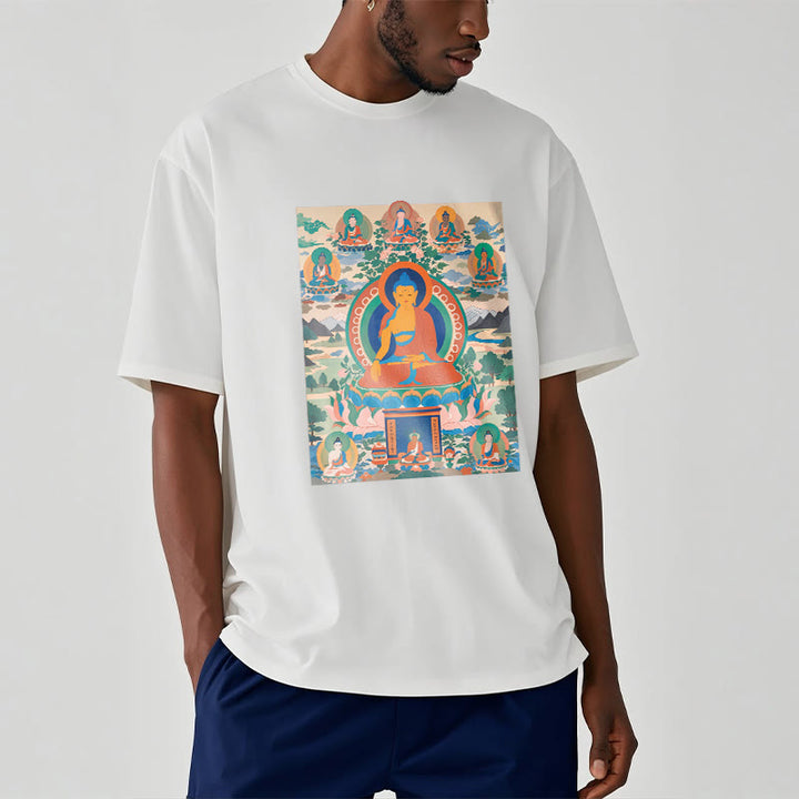 Buddha Stones Die Medizin Buddha Sutra Verwandelt In Kunst T-shirt - image 2