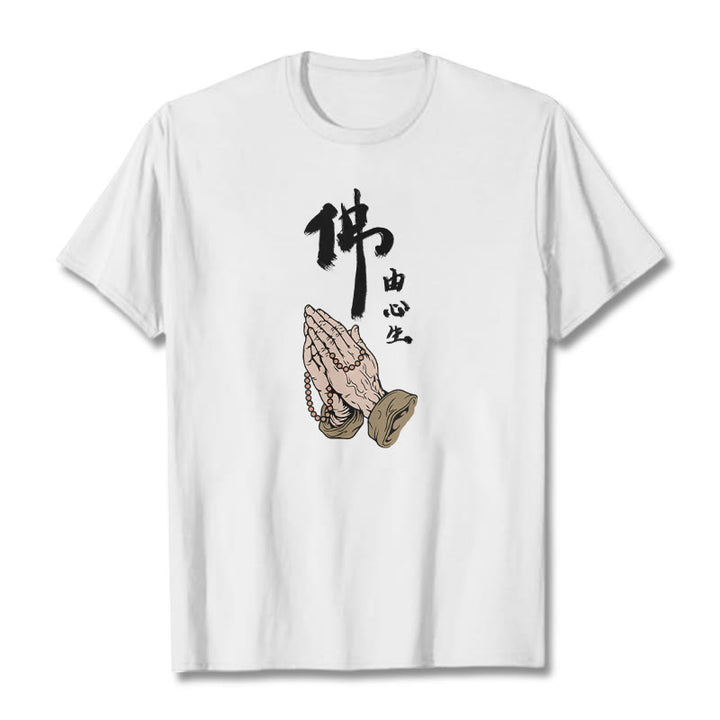 Buddha Stones Beten T-Shirt - Weiß - 2XL - image 1
