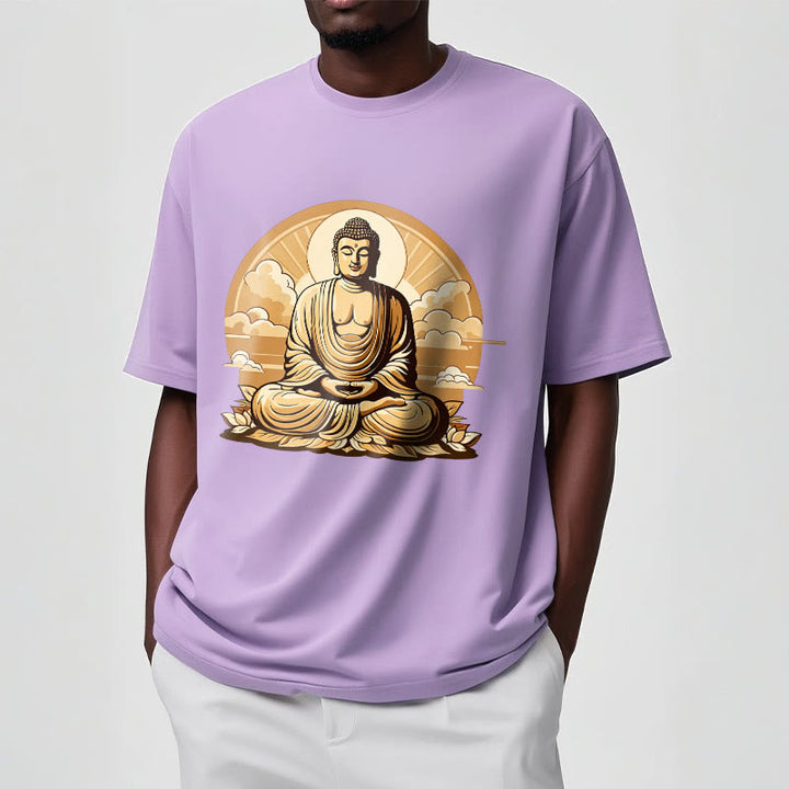 Buddha Stones Sonnige Glücks-Wolken Buddha Tee T-Shirt - image 17