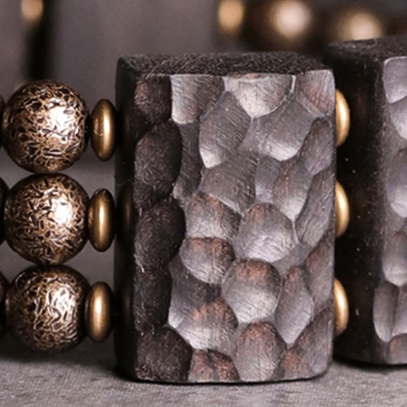Buddha Stones Vintage Peace Ebenholz Kupferperlen Balance Armband - image 4