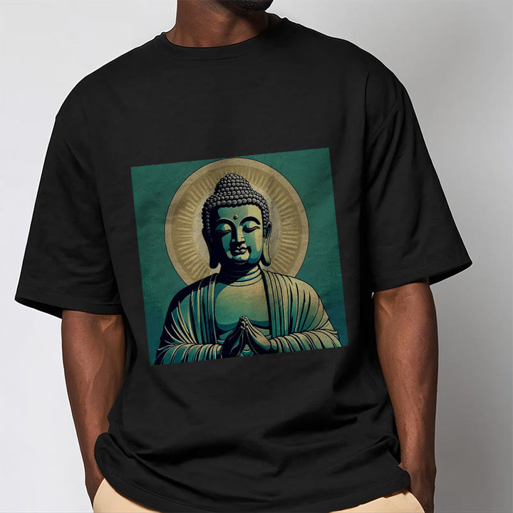 Buddha Stones Aura Green Buddha Tee T-shirt - image 7