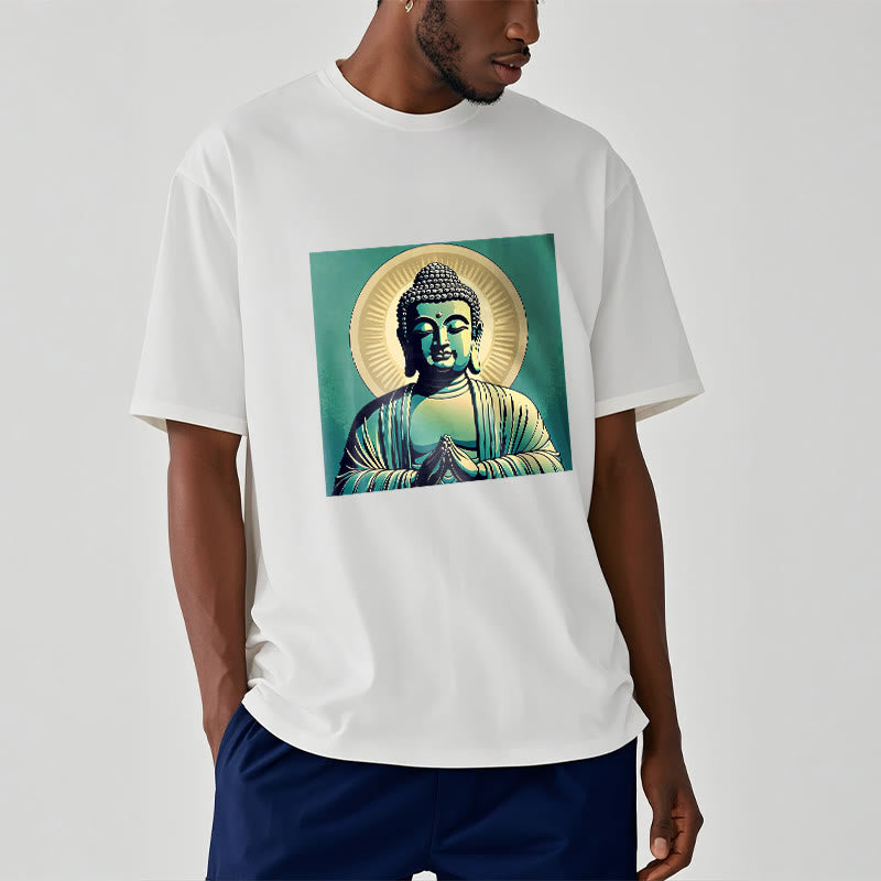 Buddha Stones Aura Green Buddha Tee T-shirt - image 4