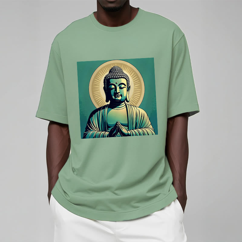 Buddha Stones Aura Green Buddha Tee T-shirt - image 2