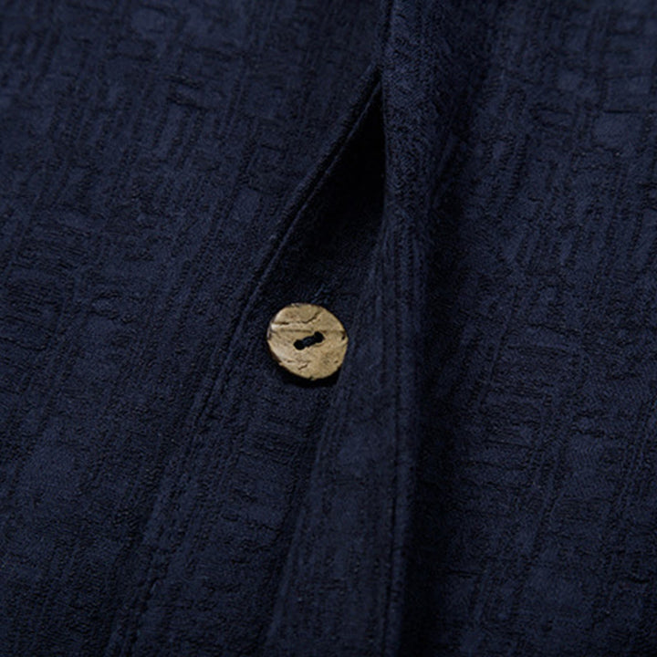 Buddha Stones , einfarbig, chinesischer Tang-Anzug, Baumwoll-Leinen-Jacke, Herrenbekleidung - image 20