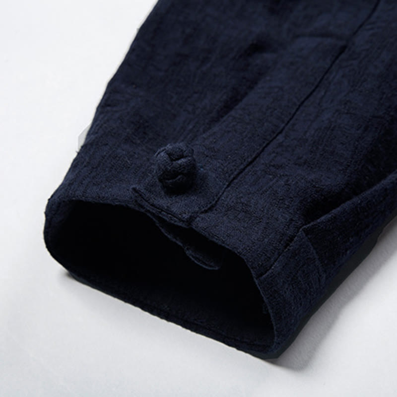 Buddha Stones , einfarbig, chinesischer Tang-Anzug, Baumwoll-Leinen-Jacke, Herrenbekleidung - image 17