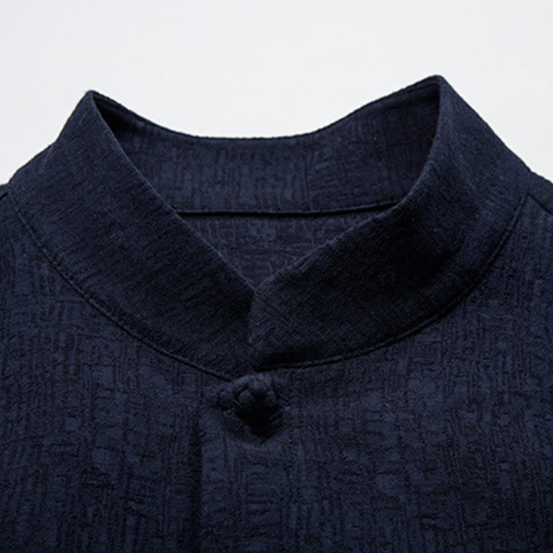 Buddha Stones , einfarbig, chinesischer Tang-Anzug, Baumwoll-Leinen-Jacke, Herrenbekleidung - image 16