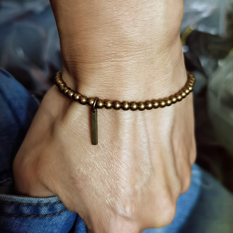 Buddha Stones, reine Kupfer-Messing-Perlen, Selbstpflege-Heilarmband - image 5