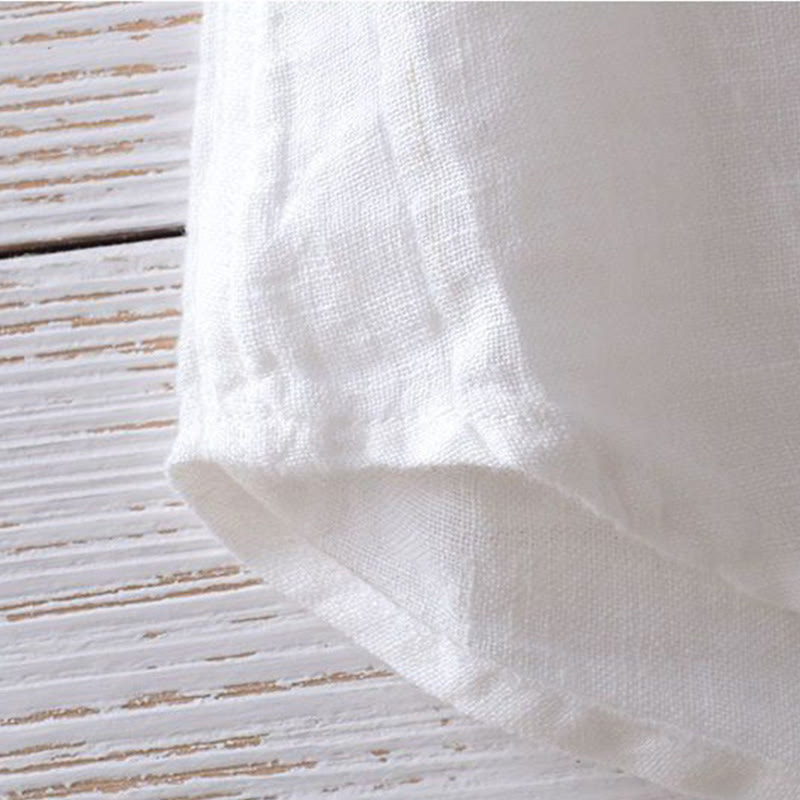 Buddha Stones Herrenhemd, einfarbig, Revers, langärmlig, bequem, mit Knopfleiste, Baumwoll-Leinen-Hemd - image 13