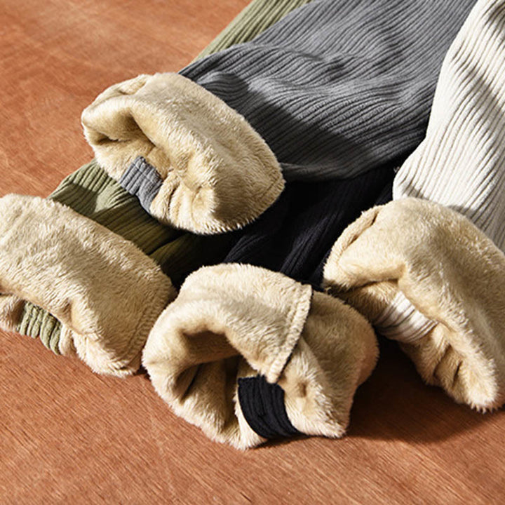 Buddha Stones Herren Langarm Umlegekragen mit Tasche Cord Bequemes Hemd - image 20