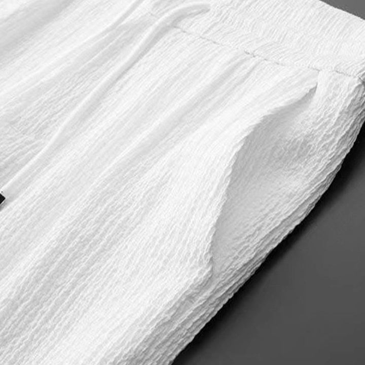 Buddha Stones Pure Color Langarmshirt Hosen Kleidung Herren Set - image 8