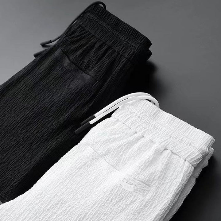 Buddha Stones Pure Color Langarmshirt Hosen Kleidung Herren Set - image 10