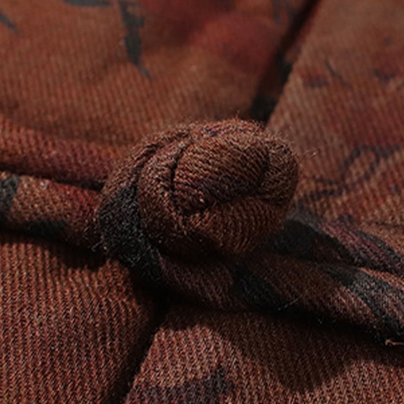 Buddha Stones Frosch-Knopf Chinesischer Tang Anzug Langes Hemd Baumwolle Männer Jacke Kleidung - image 23