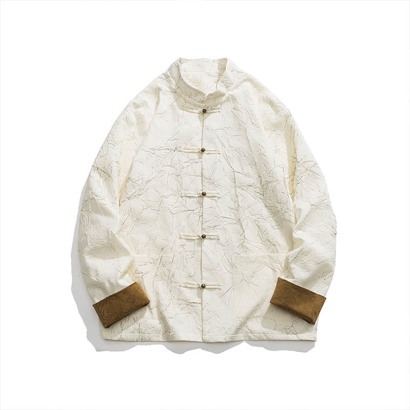 Buddha Stones Tang-Anzug, lässig, Froschknopf, langärmelig, Nylon, Herrenjacke, Hemd, Kleidung - image 18