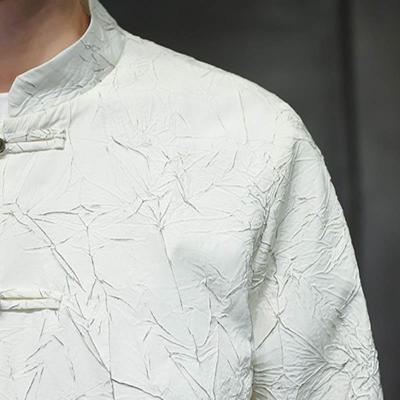 Buddha Stones Tang-Anzug, lässig, Froschknopf, langärmelig, Nylon, Herrenjacke, Hemd, Kleidung - image 12