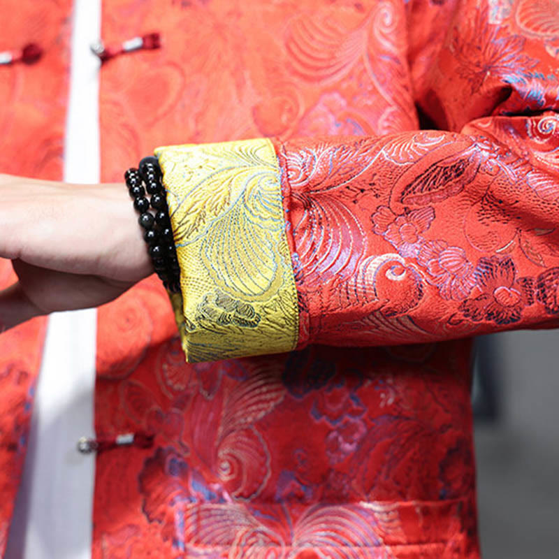 Buddha Stones, Frosch-Knopf, chinesischer Tang-Anzug, Stehkragen, langes Hemd, Herrenjacke, Kleidung - image 15