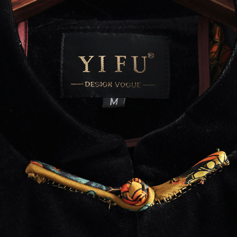 Buddha Stones Tang Anzug Froschknopf Rundhals Baumwolle Herren Jacke Hemd Kleidung - image 2