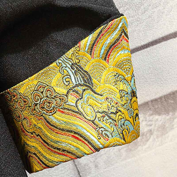 Buddha Stones, Stickerei, Drache, Phönix, lässig, Frosch-Knopf, Baumwolle, Herrenjacke, Hemd, Kleidung - image 12