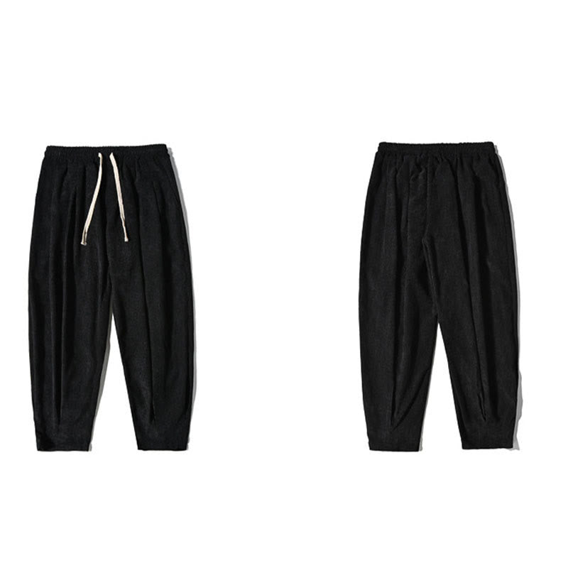 Buddha Stones Lässige, schlichte Baumwoll-Pumphose für Herren mit Taschen - image 8