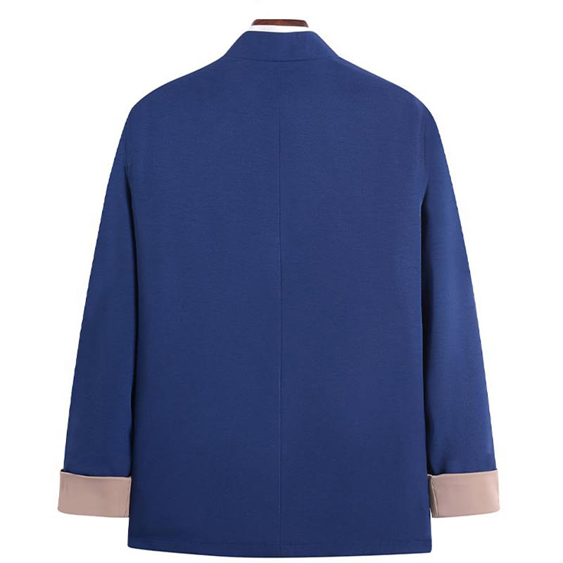 Buddha Stones, Drachen-Stickerei, Frosch-Knopf, Polyester, Herrenjacke, Hemd, Kleidung mit Taschen - image 18