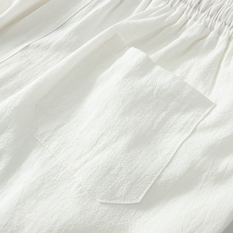 Buddha Stones Kreuzkragen Baumwolle Tang Anzug Hanfu Top Hose Kleidung Herren Set - image 24