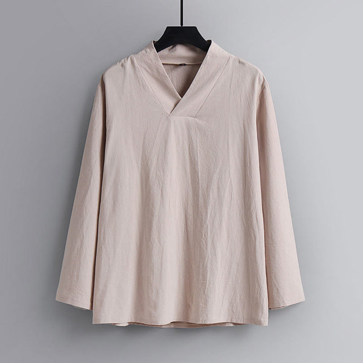 Buddha Stones Kreuzkragen Baumwolle Tang Anzug Hanfu Top Hose Kleidung Herren Set - image 11