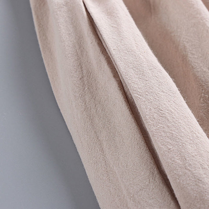 Buddha Stones Kreuzkragen Kurze Pumphose Baumwolle Tang-Anzug Hanfu Oberteil Hose Kleidung Herren Set - image 4