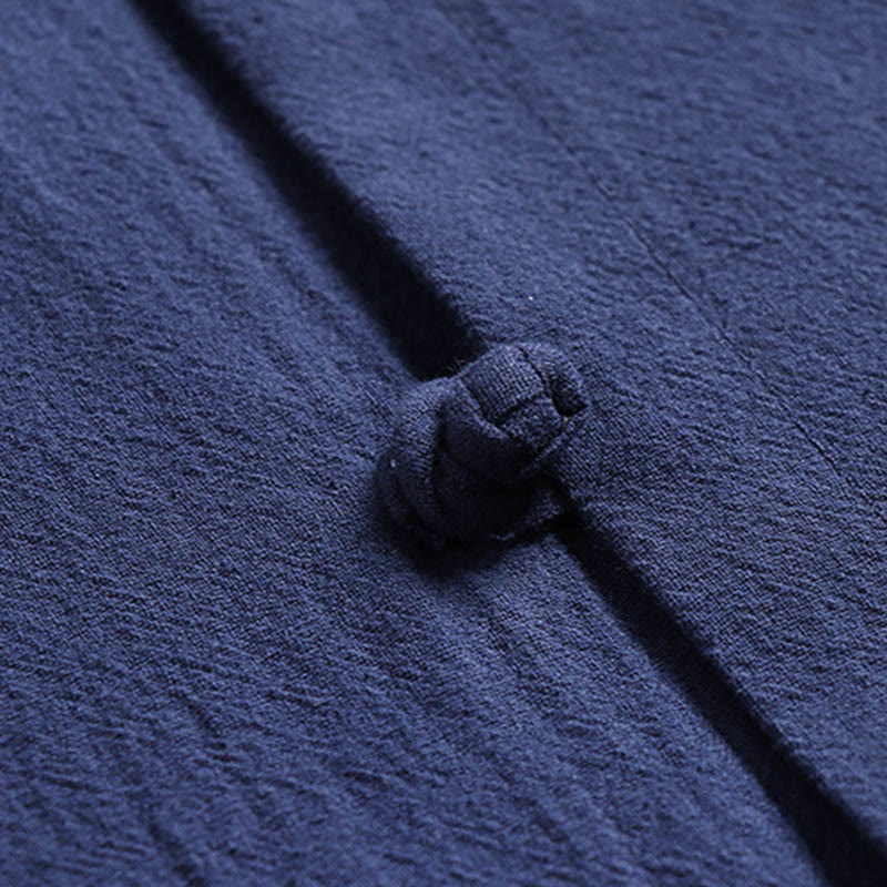 Buddha Stones Dreiviertelärmel Kurze Pumphose Baumwolloberteil Hose Kleidung Herrenset - image 13