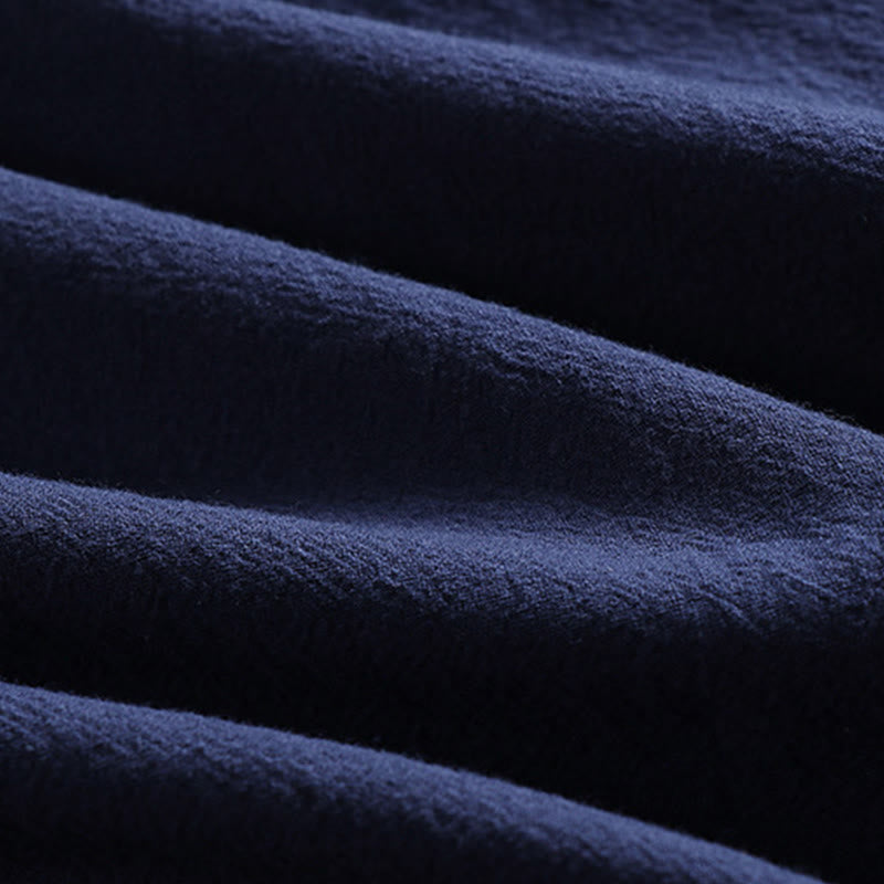 Buddha Stones Dreiviertelärmel Kurze Pumphose Baumwolloberteil Hose Kleidung Herrenset - image 14