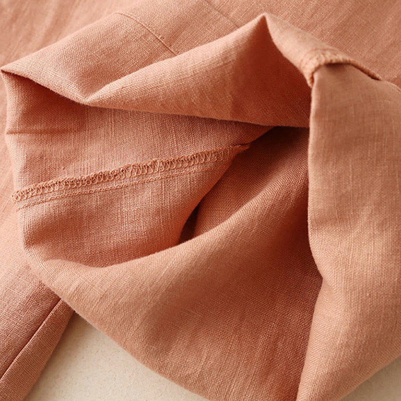 Buddha Stones – Lässige Hose mit hoher Taille, Schnürung und weitem Bein und Taschen - image 4