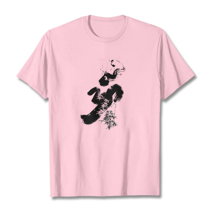 Buddha Stones OM Bambus Tinte Baumwolle T-Shirt - Hellrosa - 2XL - image 17