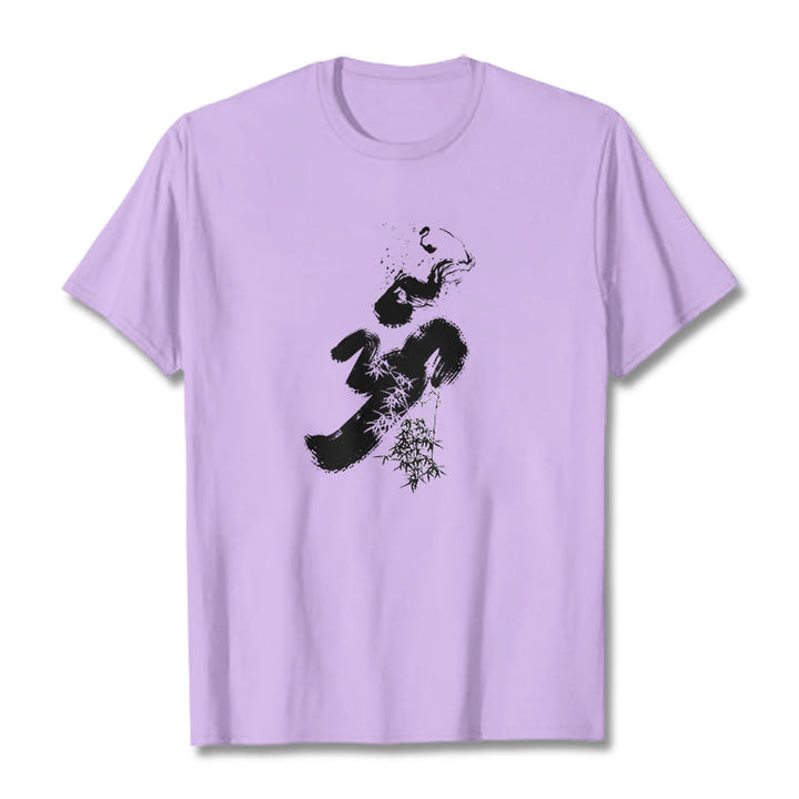 Buddha Stones OM Bambus Tinte Baumwolle T-Shirt - Pflaume - 2XL - image 15