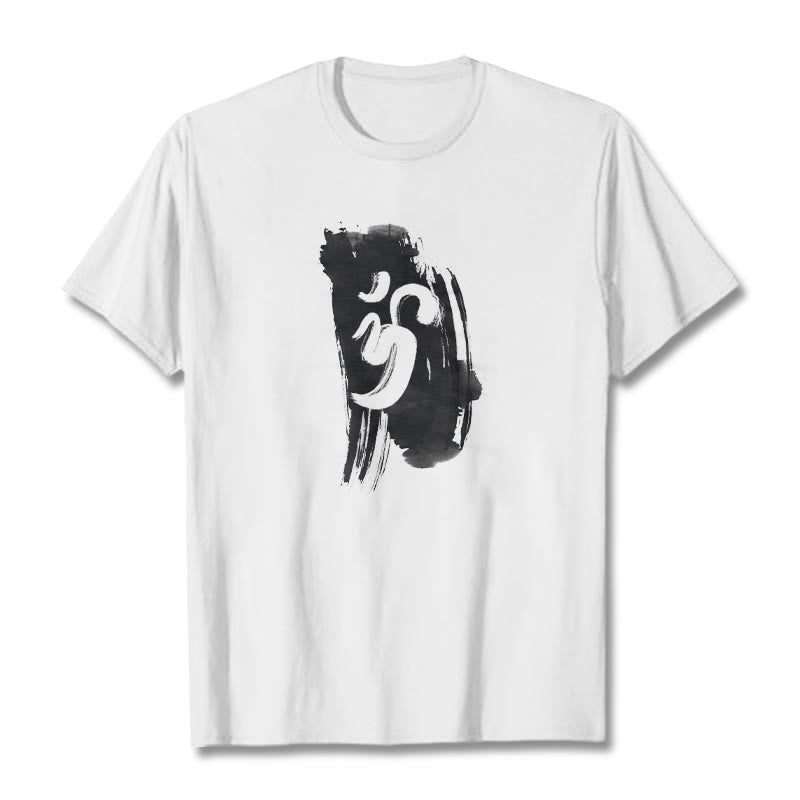 Buddha Stones OM Tinte Hintergrund Baumwolle T-shirt - Weiß - 2XL - image 7
