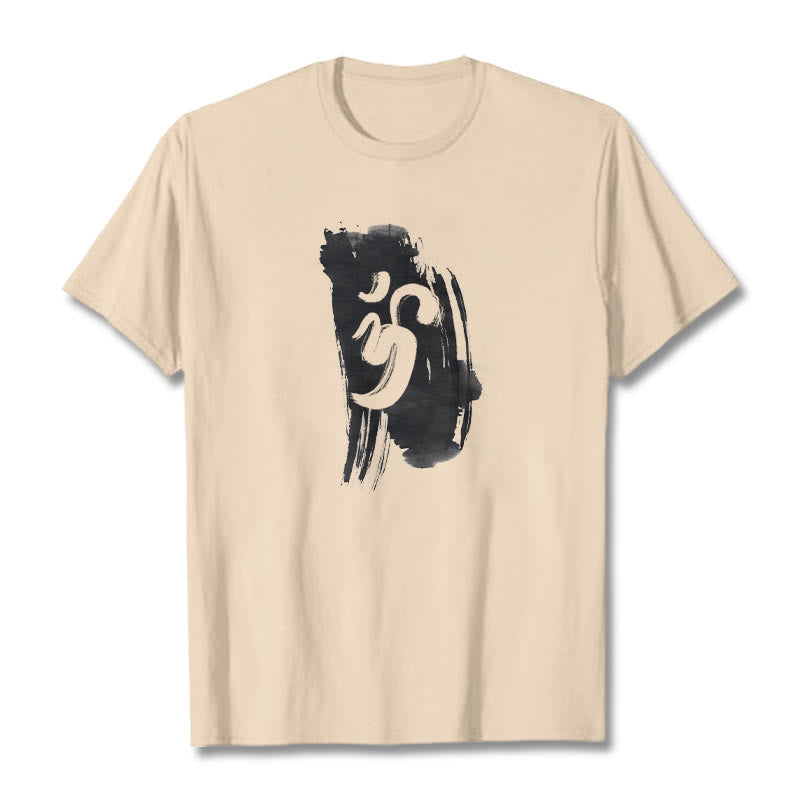 Buddha Stones OM Tinte Hintergrund Baumwolle T-shirt - Bisque - 2XL - image 13