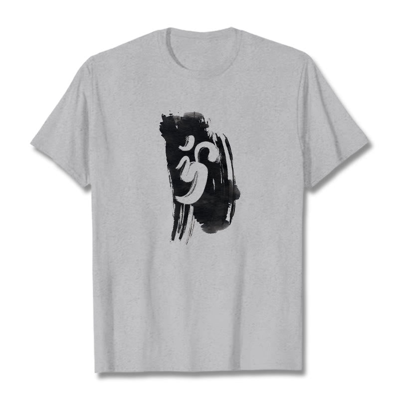 Buddha Stones OM Tinte Hintergrund Baumwolle T-shirt - Hellgrau - 2XL - image 21