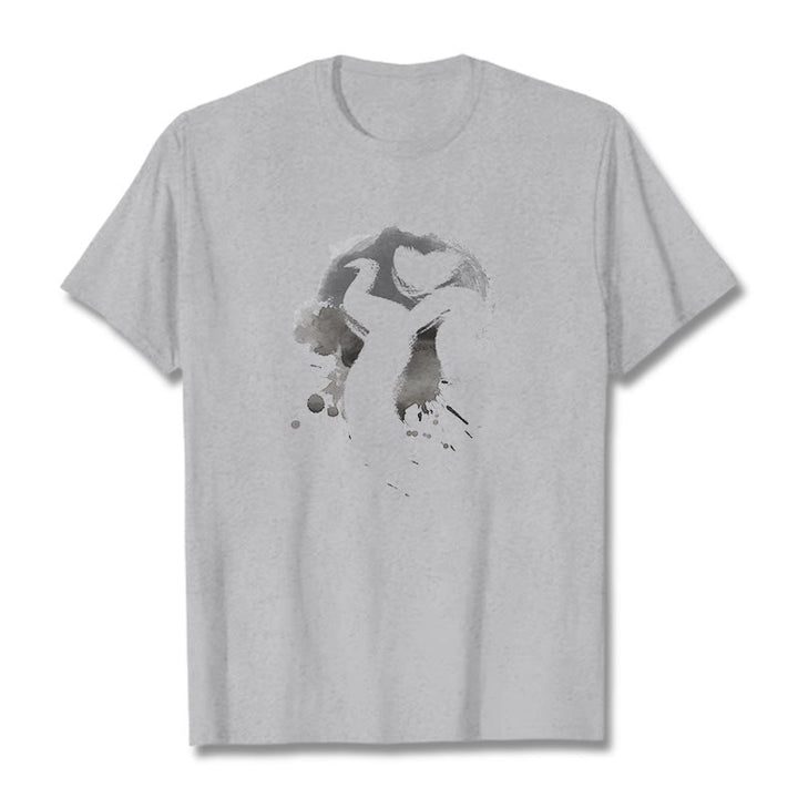 Buddha Stones OM Schwan Baumwolle T-Shirt - Hellgrau - 2XL - image 21