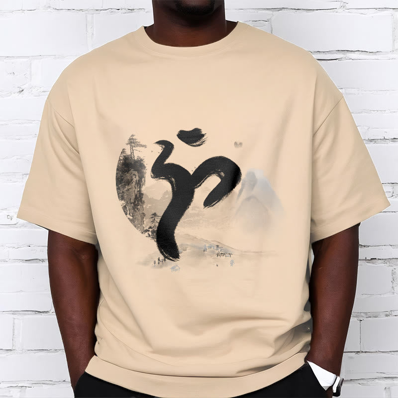 Buddha Stones OM Landschaft Baumwolle T-Shirt - image 14