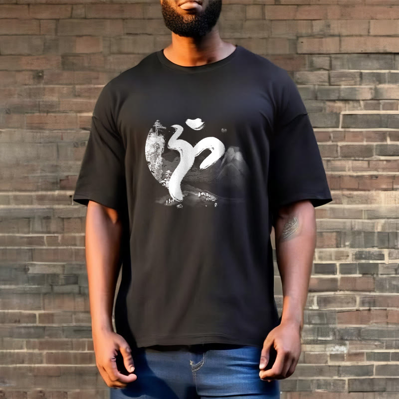 Buddha Stones OM Landschaft Baumwolle T-Shirt - image 4